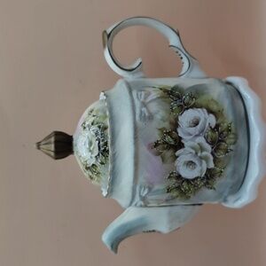 Vintage Betty Platner Fine Porcelain Treasures Small Floral Teapot with Lid